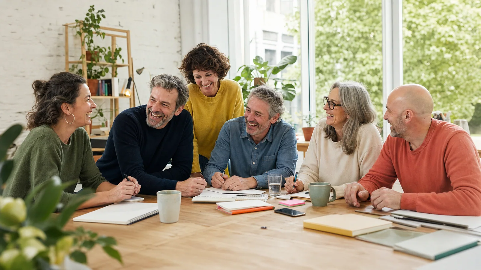 Des personnes réunies autour d’une table, illustration de la vision de Côté Humain